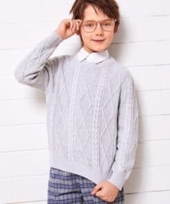 SHEIN Boys Cable Knit Sweater