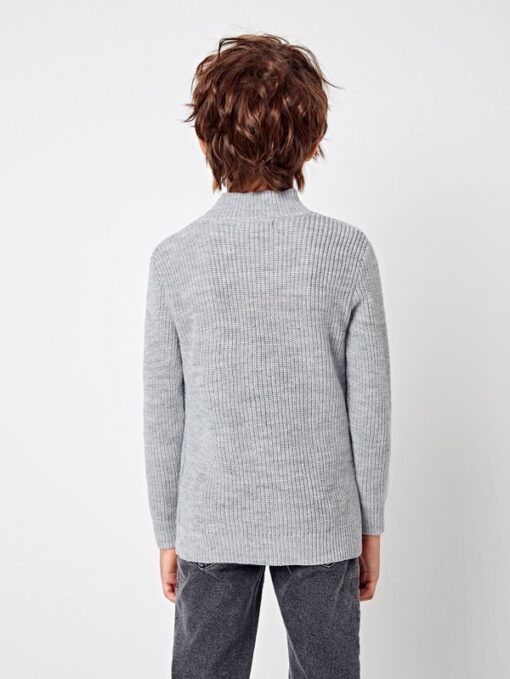 SHEIN Boys Mock-neck Letter Sweater - Image 3