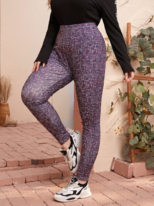 Shein Plus High Waist Space Dye Leggings - Image 3