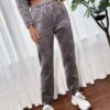 Shein Diamond Quilted Velvet Sweatpants