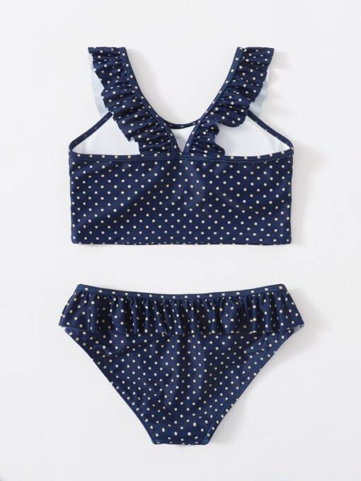 Shein Girls Polka Dot Ruffle Bikini Swimsuit - Image 2