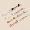 SHEIN 8pcs Tongue Barbell Ring