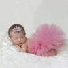 Newborn Girl Photography Mesh Skirt & Headband