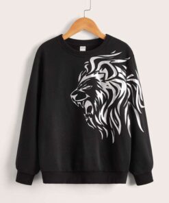 SHEIN Boys Lion Print Pullover