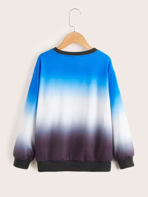 SHEIN Boys Ombre Drop Shoulder Pullover - Image 2