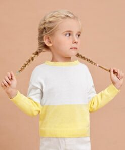 SHEIN Toddler Girls Colorblock Sweater