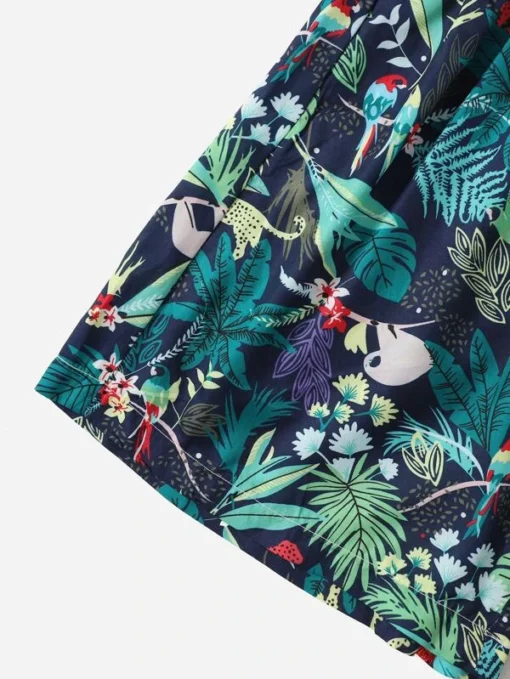 SHEIN Boys Tropical & Bird Print Swim Shorts - Image 3