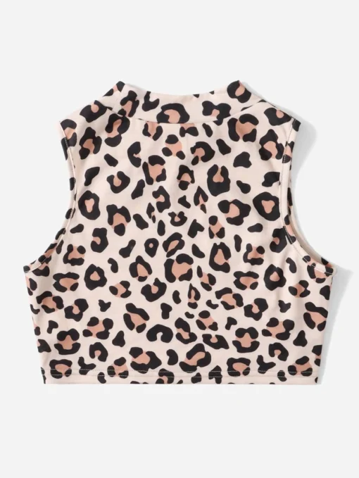 SHEIN Girls Leopard Print Tank Top - Image 2