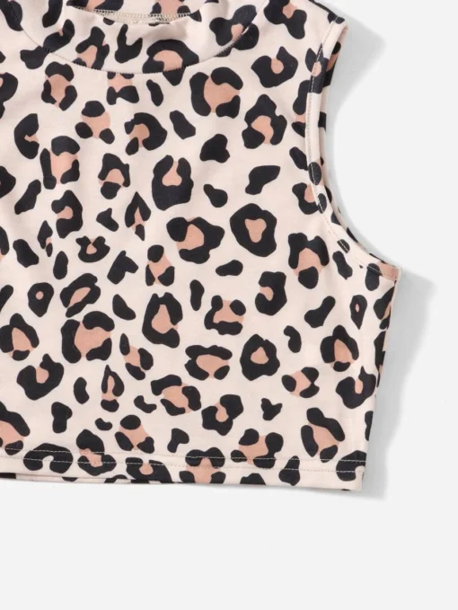 SHEIN Girls Leopard Print Tank Top - Image 3