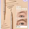 SHEGLAM Brows On Demand 2-In-1 Brow Pencil - Taupe Waterproof Liquid Eyebrow Pen Sweatproof Anti-Oil Natural Brow Filling Outlining Eyebrow Cream Gel Makeup