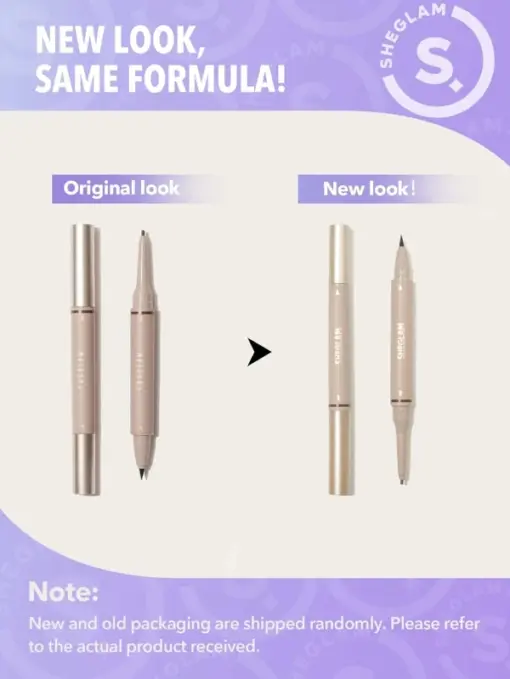 SHEGLAM Brows On Demand 2-In-1 Brow Pencil - Taupe  Waterproof Liquid Eyebrow Pen Sweatproof Anti-Oil Natural Brow Filling Outlining Eyebrow Cream Gel Makeup - Image 4