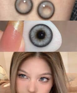 1 Pair Blackened mushroom cloud Color Contact Lenses Yearly Use 14.2mm