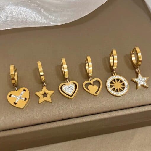 Earring Stainless steel (set) 6Pcs