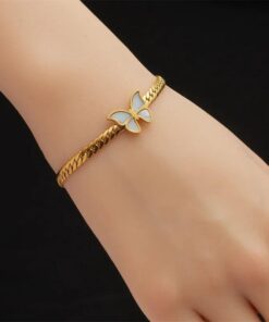 Butterfly stainless steel bracelet