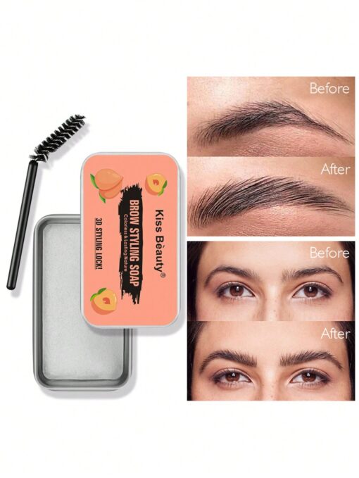 SHEIN Eyebrow Styling Soap, Colorless Long-Lasting Eye Brow Setting Product Transparent Refreshing Long-Lasting Natural Eyebrow Shaping