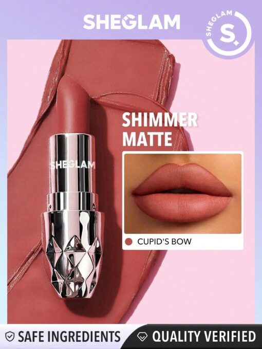 SHEGLAM Starlight Velvet Lipstick-Cupid'S Bow 10 Colors Shimmer Matte Long Lasting Lipstick Nourishing Silky Smooth Lipstick