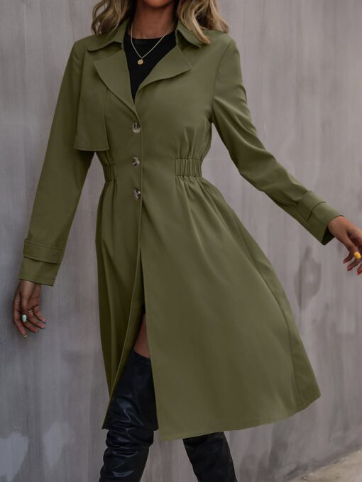 SHEIN Frenchy Elastic Waist Trench Coat - Image 3