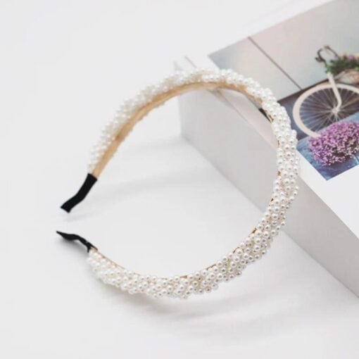 Braided pearl headband - Image 2