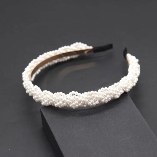 Braided pearl headband - Image 3