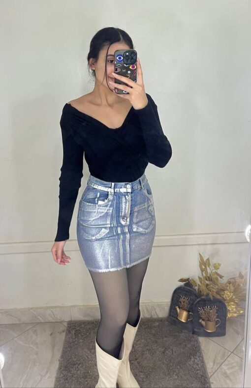 Metallic skirt