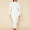 SHEIN SXY High Neck Solid Bodycon Dress