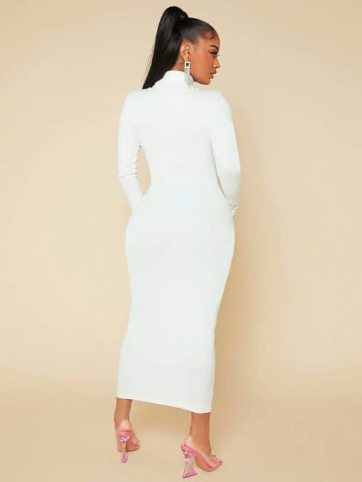 SHEIN SXY High Neck Solid Bodycon Dress - Image 2