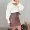 Pu leather skirt