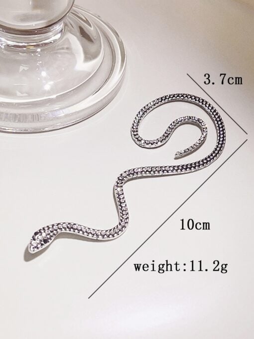 shein 1pc Rhinestone Snake Design Ear Wrap - Image 2