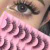 7Pairs False Lashes 3D Mink Lashes Fluffy Dramatic Thick Volume Eyelashes