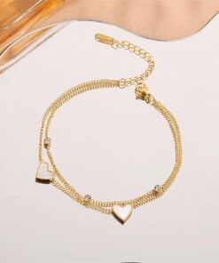 Heart Anklet stainless steel