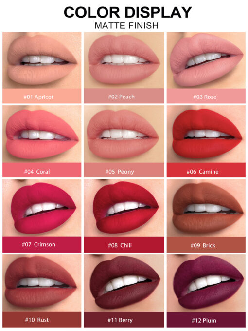 SHEIN #10 Matte Lipstick Pen,1G Long-Lasting Wear Non-Stick Cup Not Fade Lip Crayon Lip Makeup Product - Image 2