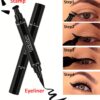 Double-headed Waterproof Triangular Stamp Eyeliner Pen