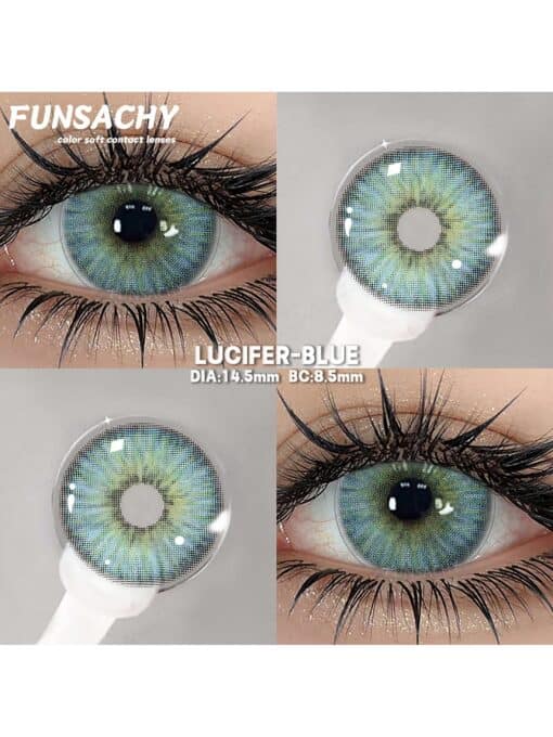 SHEIN FUNSACHY Blue Natural Soft Contact Lenses Eye Beauty Makeup Colored Lenses Eye - Image 3