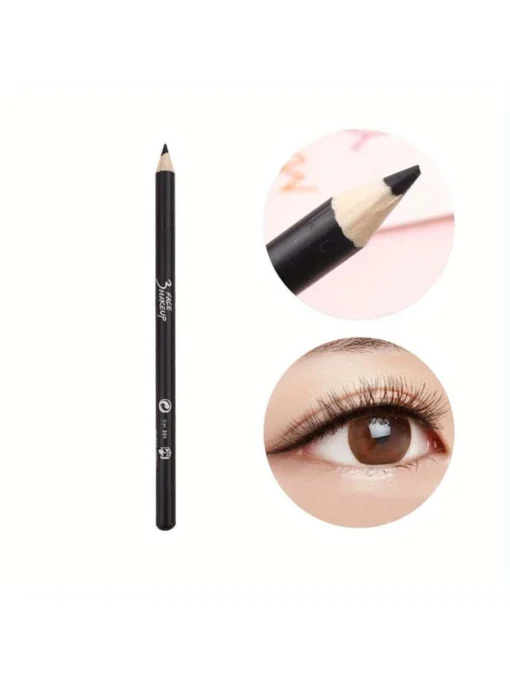 SHEIN 1pc Black Long-Wearing Waterproof Smudge-Proof Eyeliner Pencil - Image 3