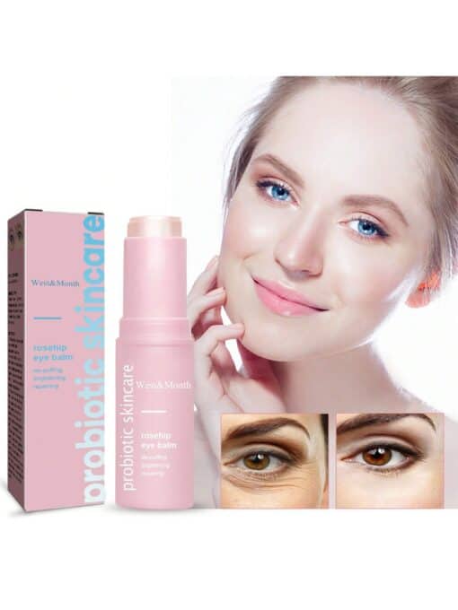 SHEIN 3g Rosehip Eye Cream Stick To Diminish Eye Bags, Moisturize, Smooth Wrinkles And Firm Eye Area Skin