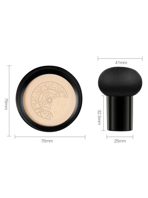 shein Air Cushion BB Cream Air Cushion CC Cream Mushroom Head Bright Makeup Base Long Lasting BB Cream With Mushroom Makeup Sponge - Image 2