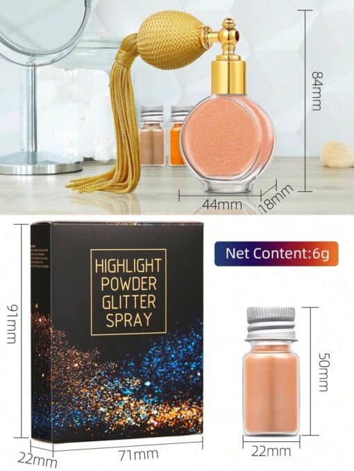 SHEIN 2pcs/Set (1 Formal+1 Backup) Flesh Colored Cosmetic Pearl Powder Spray For Women And Girls - Image 3