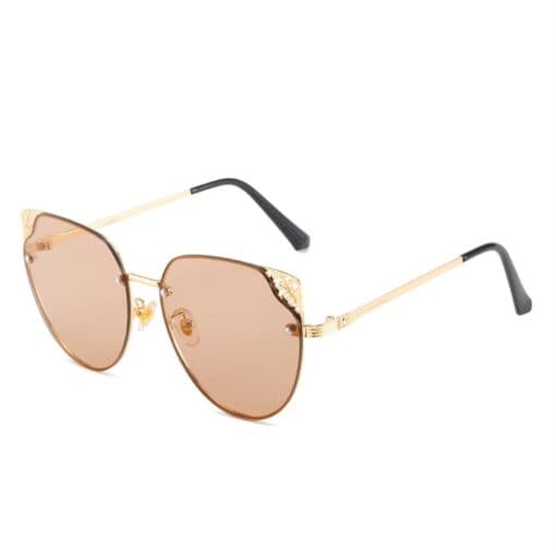 Metal Frame Tinted Lens Sunglasses - Image 2