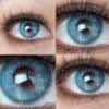 SHEIN 1 Pair Gray Iceblue Color Contact Lens for Eyes Makeup Beauty Yearly Use 14.2mm