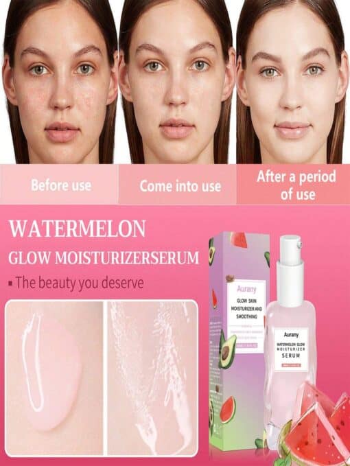 SHEIN Watermelon Glow Moisturizer Facial Serum,Korean Day&Night Skin Care Helps to Smoothing - Image 2