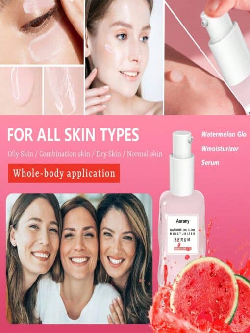 SHEIN Watermelon Glow Moisturizer Facial Serum,Korean Day&Night Skin Care Helps to Smoothing - Image 3