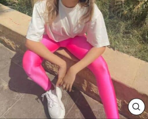 Hot pink leggings - Image 2