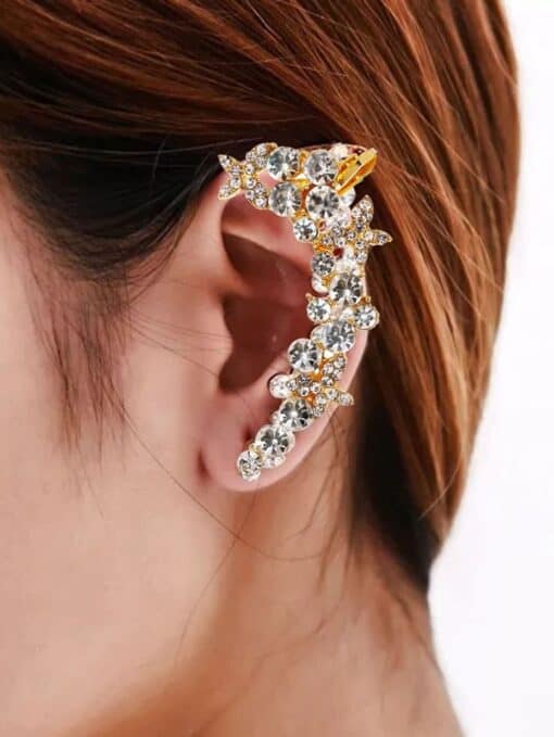 Rhinestone Decor Ear Cuff