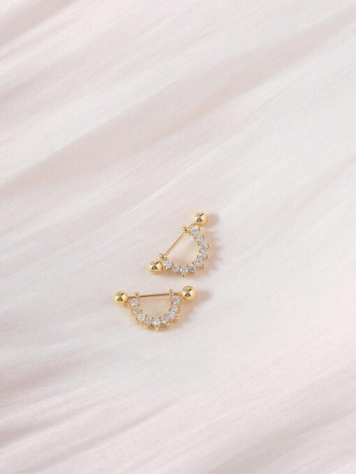 shein Rhinestone Decor Stud Earrings - Image 2