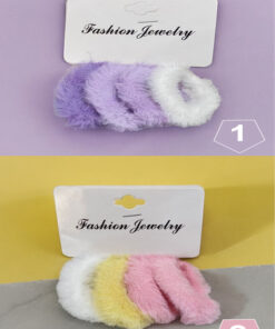 Fuzzy hair ties 4 pcs