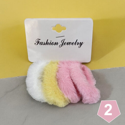 Fuzzy hair ties 4 pcs - Image 4