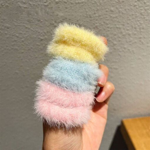 Fuzzy hair ties 4 pcs