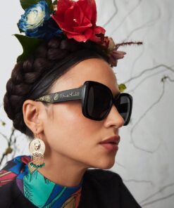 SHEIN Frida Kahlo X SHEIN Transparent Fashion Glasses With Storage Bag