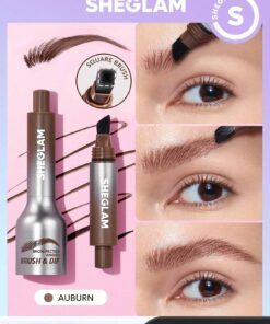 SHEGLAM Brow-Fection Angled Brush & Dip-Auburn Hair-Like Strokes Liquid Eyebrow Gel Pen Easy To Color Long Lasting Quick Drying Natural Shaping Outlining Filling Eyebrow Makeup