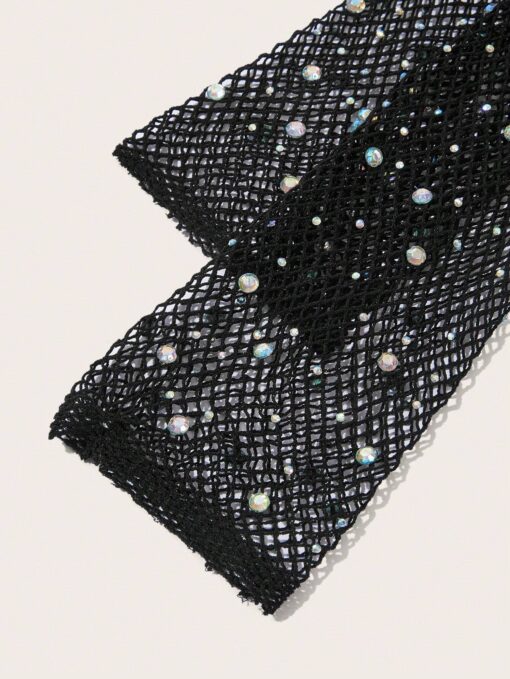 SHEIN BAE Rhinestone Over Elbow-Length Gloves Party - Image 4